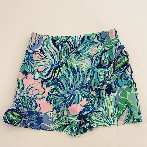 Lilly Pulitzer Vibrant Faye Skort Short Party Thyme,‎ Blue/Green, Size 00, NWT - Picture 5 of 12